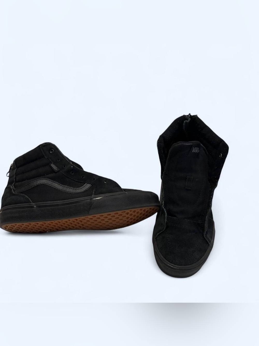 Vans Black High-Top Skate Sneakers with Gum Sole